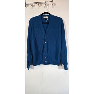 Billy Casper By Revere Vtg 1960s Blue Teal Cardigan